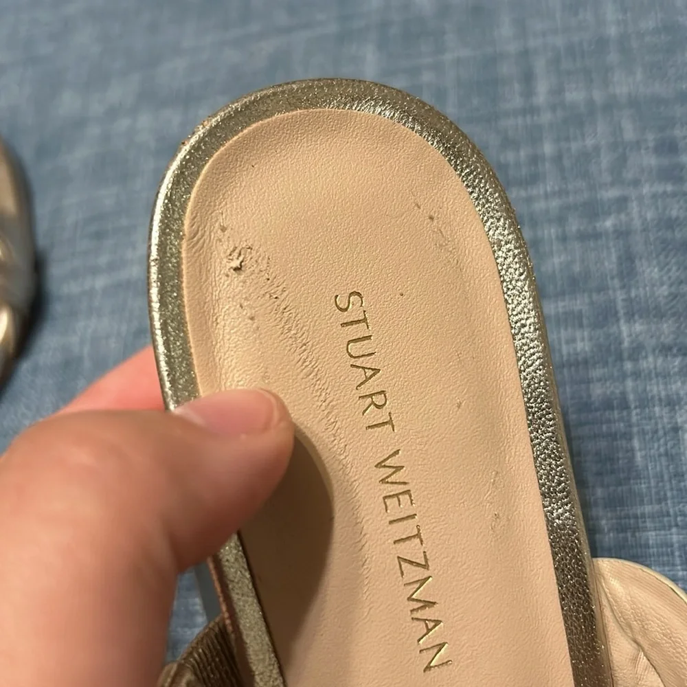 Stuart Weitzman, Twistie 75 Block Heel Slide Sandal, US 7, NWOT